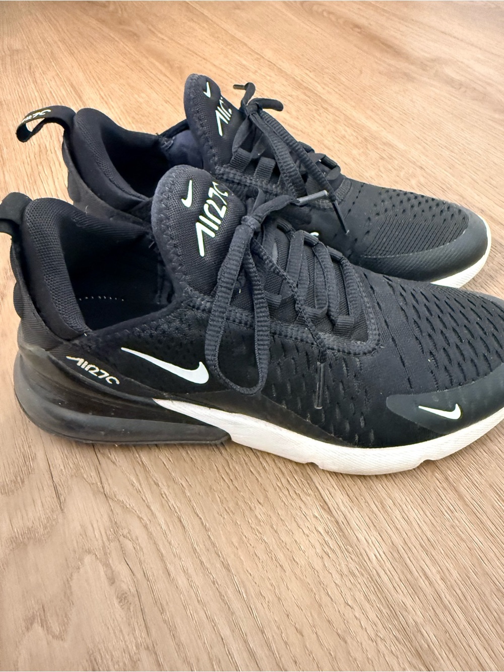 Nike Black and White Air Max 270 Running Shoes